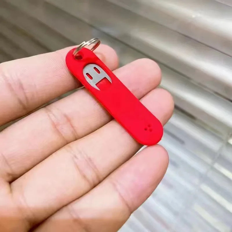 1pc Portable Anti-Lost Keychain with Sim Card Remover Openning Tool for Mobile Phones Tray Eject Pins Needle Opener Ejector