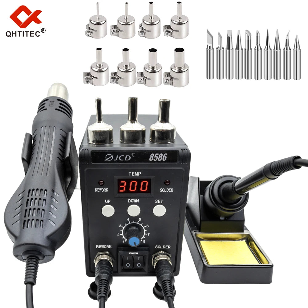 JCD 2 in 1 Soldering Station LCD Digital Display Welding Rew