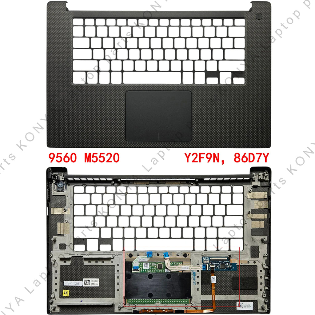 New For Dell XPS 15 9560 Precision 5520 Series Laptop LCD Back Cover/ Front Bezel/Palmrest/Bottom Case/Keyboard/Touchpad/Parts