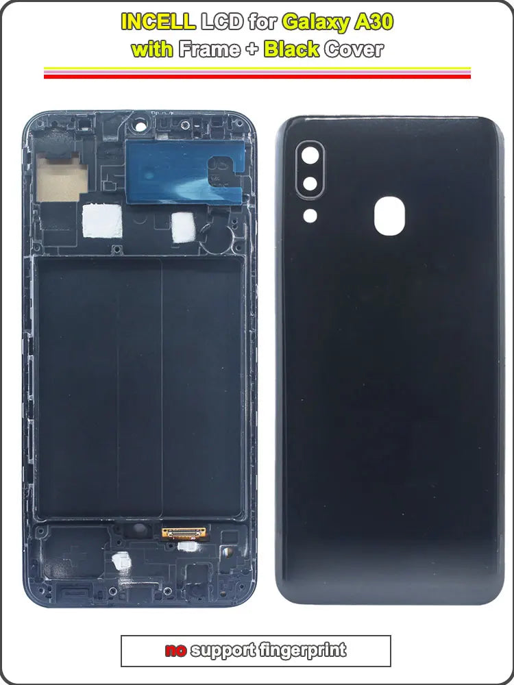AMOLED LCD for Samsung Galaxy A30 LCD Display Touch Screen Digitizer Assembly for Samsung A30 A305F A305G Phone LCD with Frame