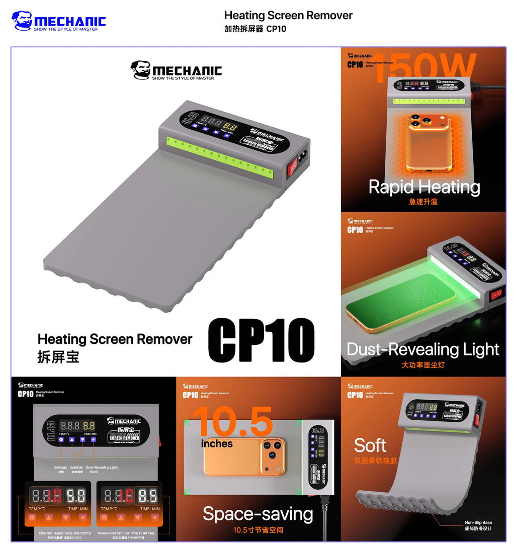 MECHANIC CP10 150W 10.5 Inch LCD Heating Stage Separator Int