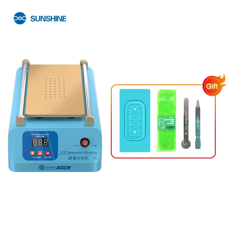 SUNSHINE SS-918L LCD Screen Separator Machine Temperature Adjusted 50 to 130 C for Phone Touch Screen Separation Repair