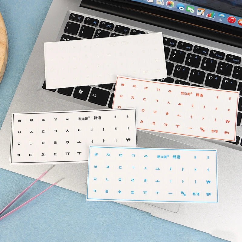 Korean Hangul Transparent Tear Off Keyboard Stickers Univers