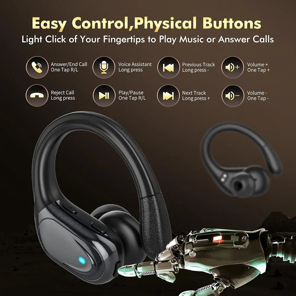 Funlarto Wireless Headphones Sport Bluetooth Earphones IPX7 