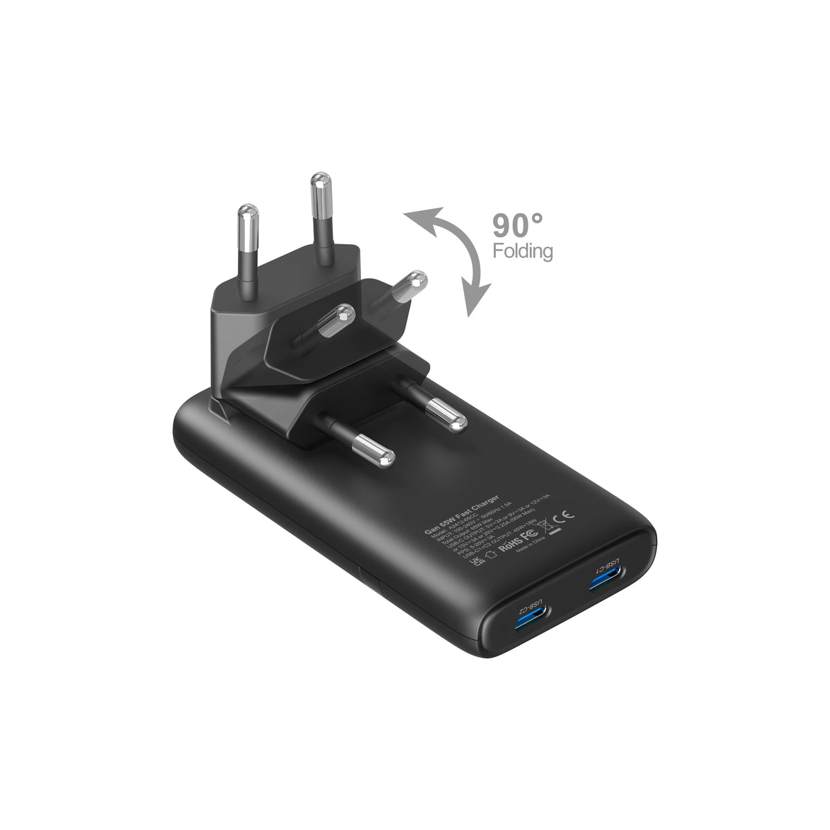 New 65W GaN Ultra-Slim Foldable Wall Charger Supports USB-C 