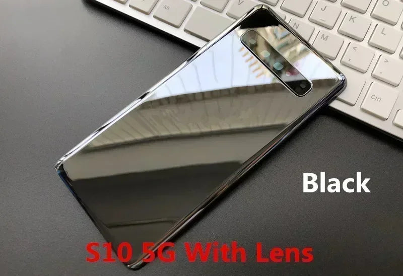 S10 5G Housing For Samsung Galaxy S10 5G G977 6.7 Glass Battery Back Cover Repair Replace Door Phone Rear Case + Camera Lens