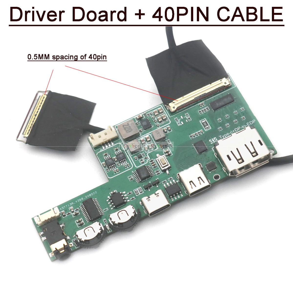 30Pin 40pin USB Type-c + DP To EDP Driver Board Signal 2K 4K 60HZ 165hz 144hz 240HZ LCD Display Screen Notebook Coaxial Cable