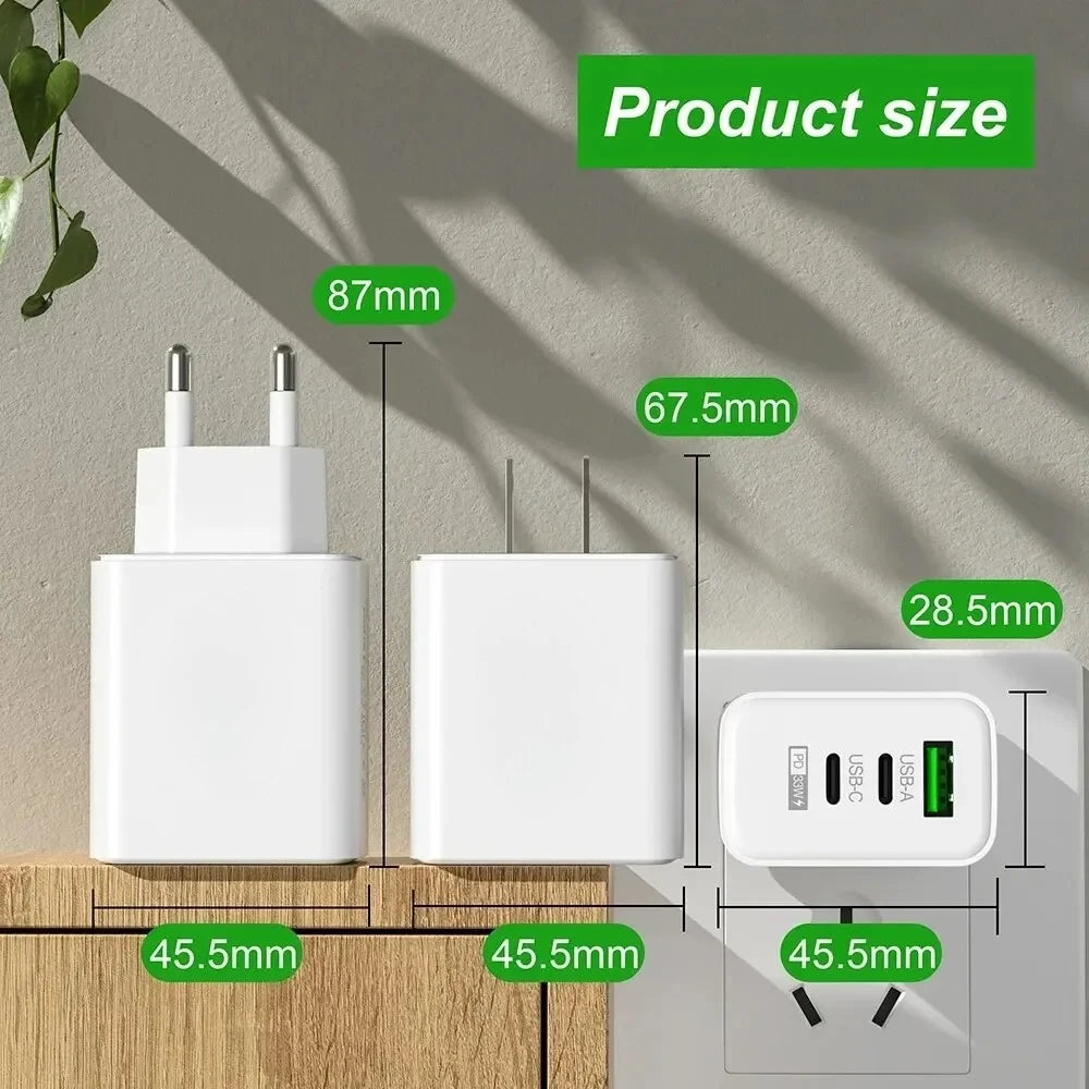 Charger USB PD Type-C Multi-Port Mobile Phone Adapter for iP
