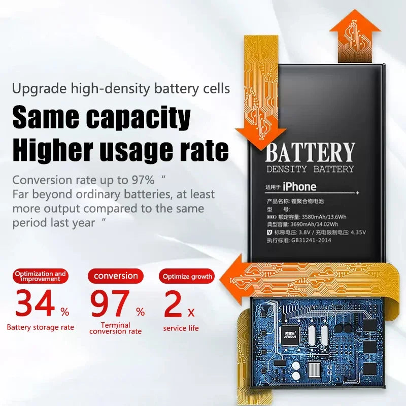 XDOU Phone Battery For iPhone X iPhoneX With Free Repair Too