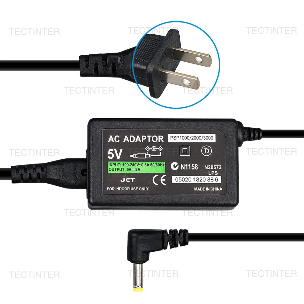 For PSP AC Adapter Wall Charger For Sony PSP 1000 PSP Slim & Lite 2000 3000 Replacement Charger For Sony Power Cord EU US Plug