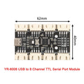 USB to 8 Channels Way TTL RS232 RS-232 Serial Port Module CH348 Multi Ways UART Expansion Board Type-C to 8 TTL Hub PCB YR-6008
