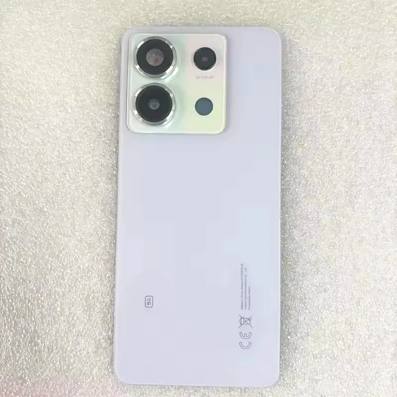 For Xiaomi Redmi Note 13 Pro 5G 2312DRA50C Glass Battery Cover Back Door Phone Rear with Camera Lens Replacement Parts