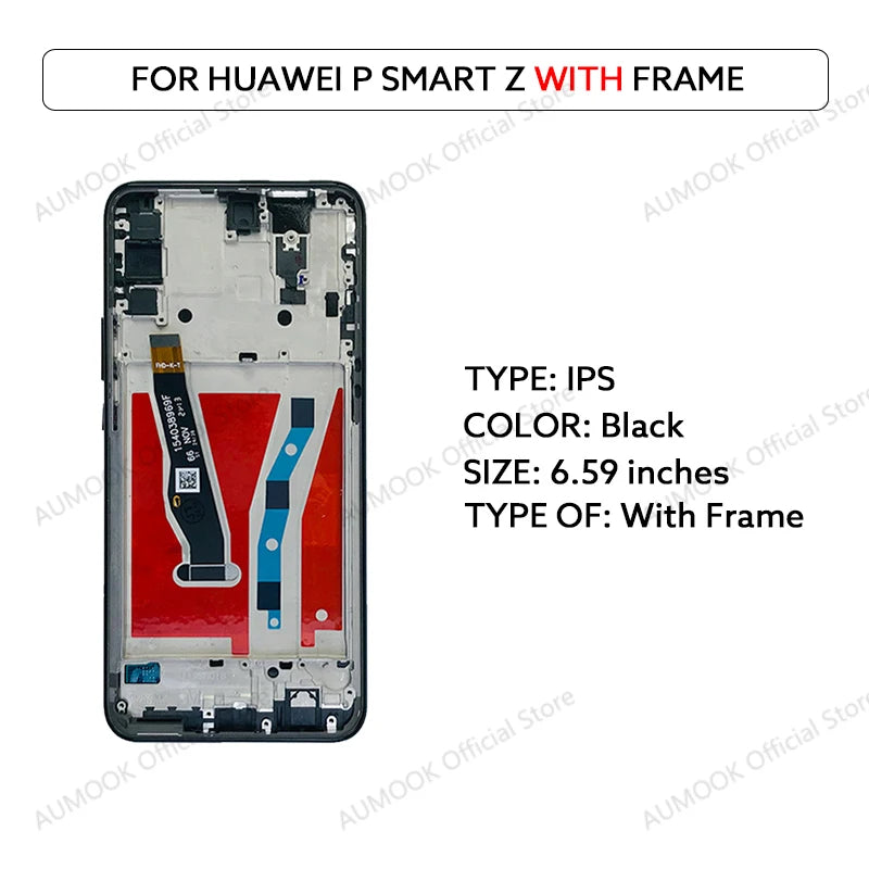 IPS LCD For Huawei P Smart Z LCD Display Touch Screen Digitizer Assembly With Frame STK-LX1 Replacement Parts Phone LCD Screen