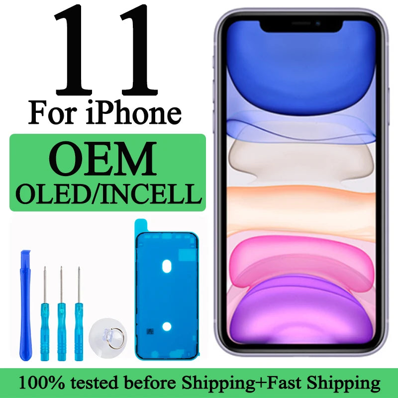 100% Tested Lcd For iPhone 11 Display 3D Touch Screen Replac