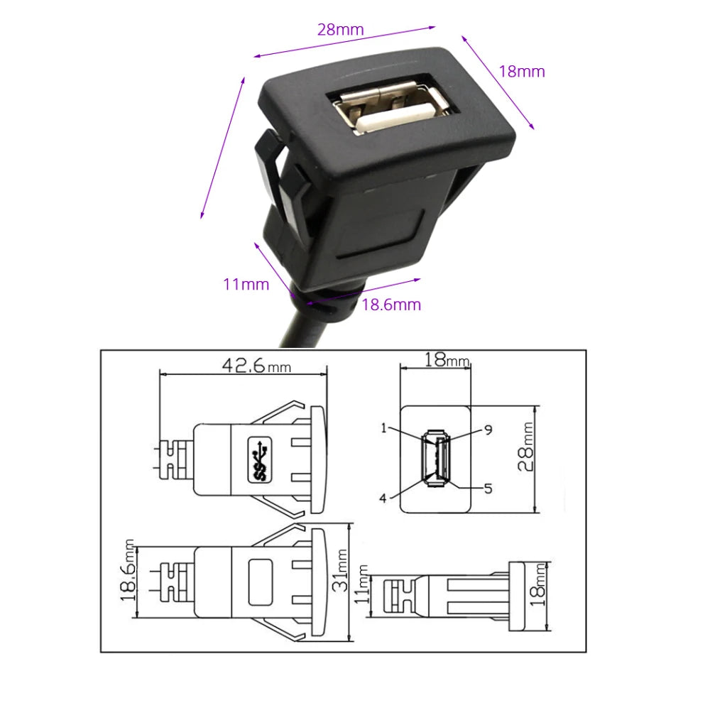 Car Stereo Radio Dash Board Mount Panel Extension 4 6 Pin US