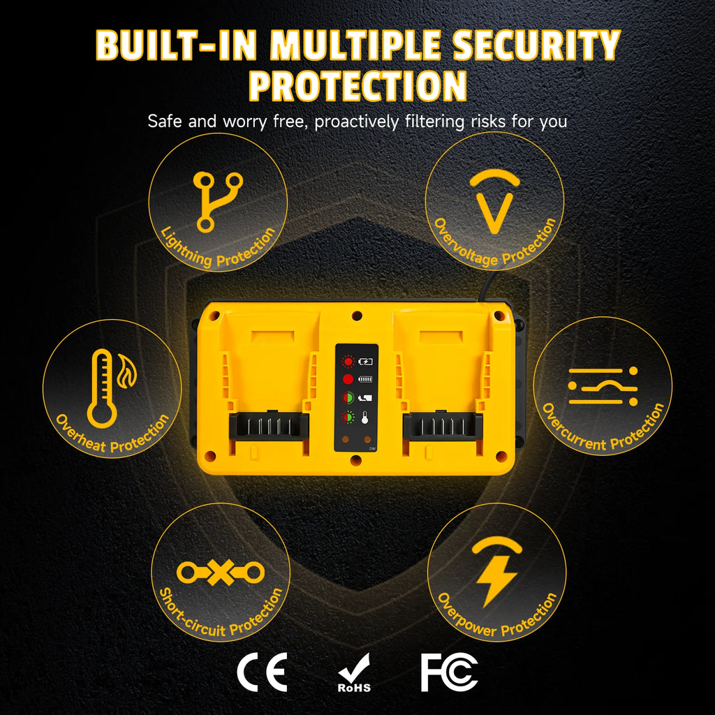 Battery Charger Replacement for Dewalt 18V 20V Lithium Batte
