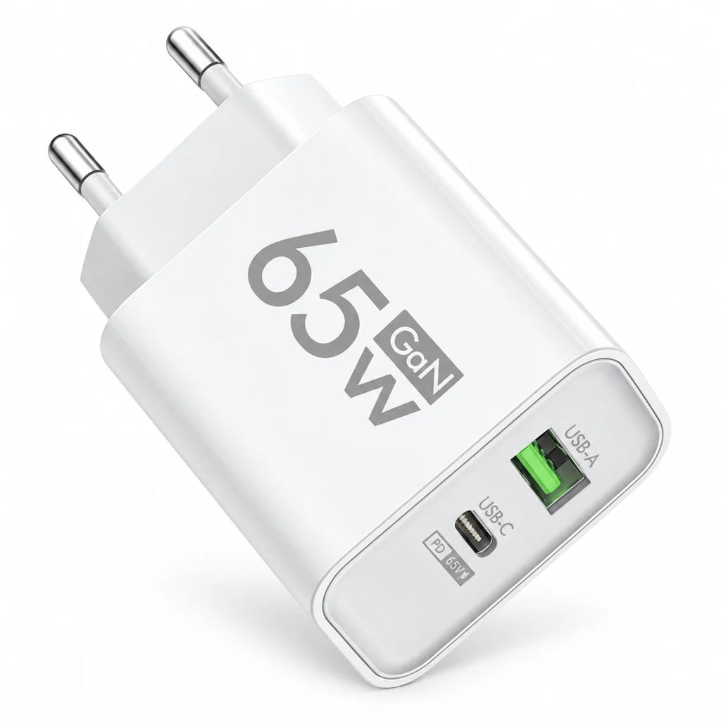 65W GaN USB C Fast Charger Type C Quick Charge Wall Adapter EU US Plug for iPhone Samsung Xiaomi Mobile Phone