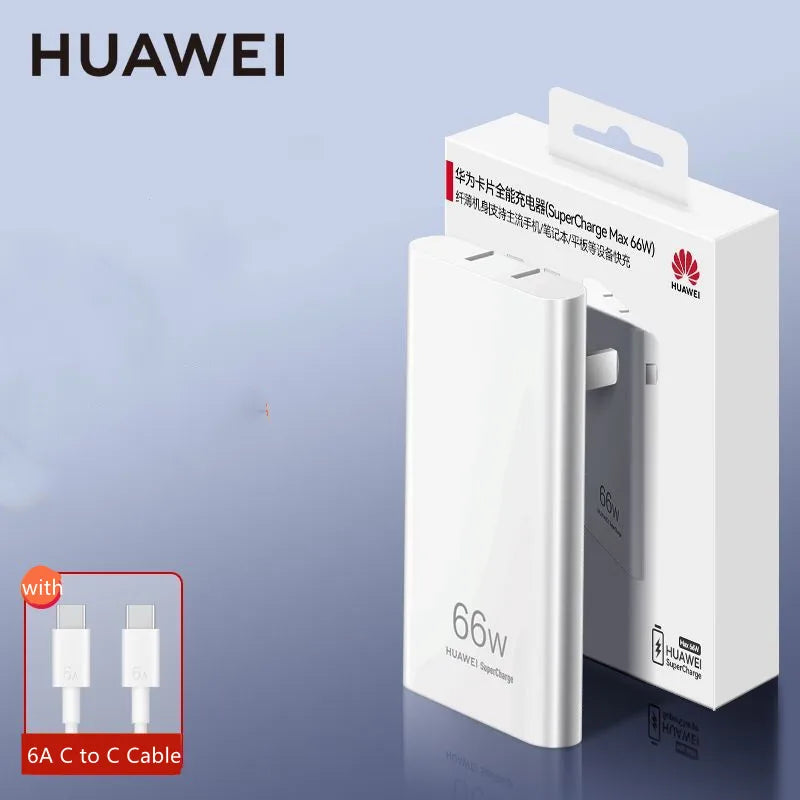 Huawei Slim Universal GaN Charger Max 66W Type-C Output PD Fast Charging For Huawei/iPhone/iPad/MacBook/Matebook