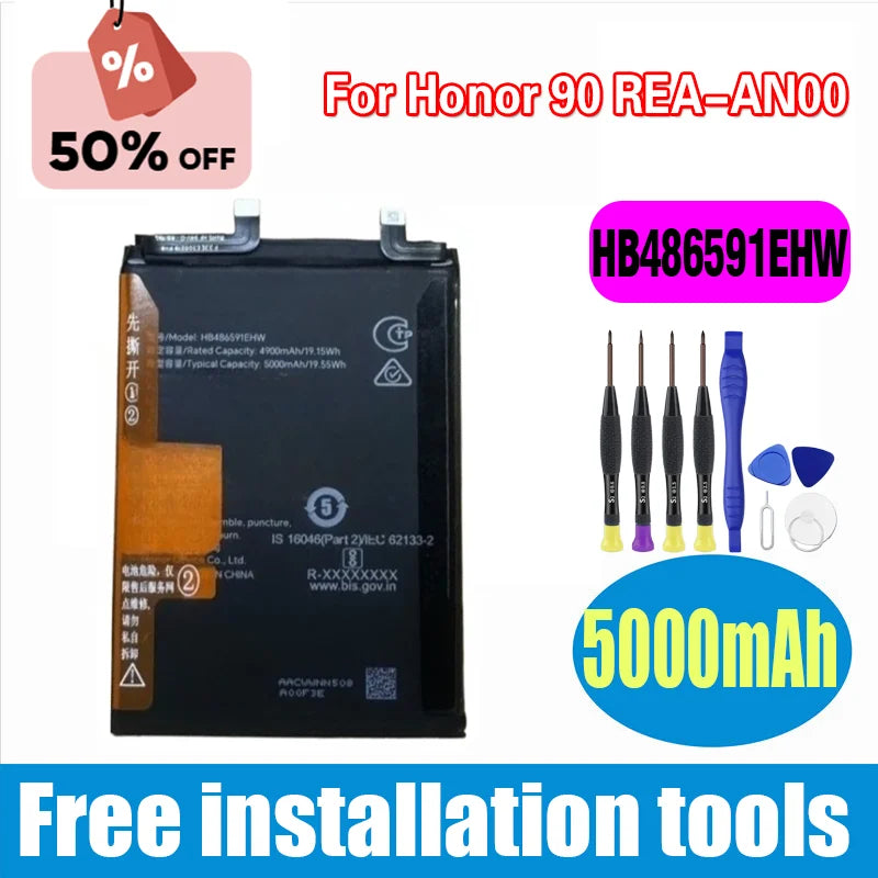 High Quality Replaceable Battery 5000mAh HB486591EHW Battery