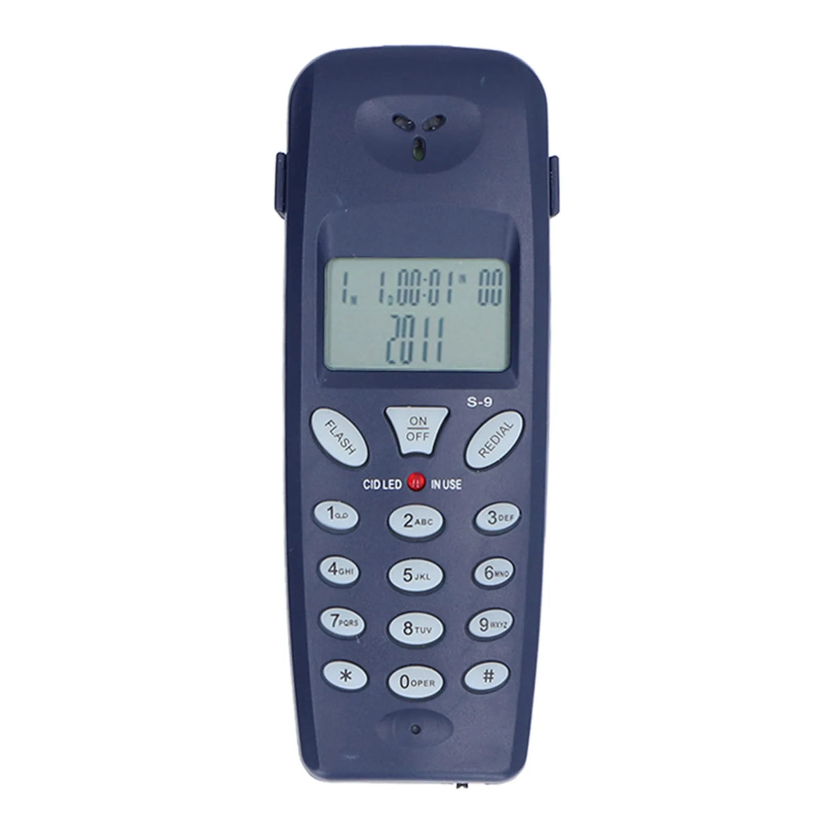 Wired landline phone FSK/DTMF caller ID display 12-digit LCD