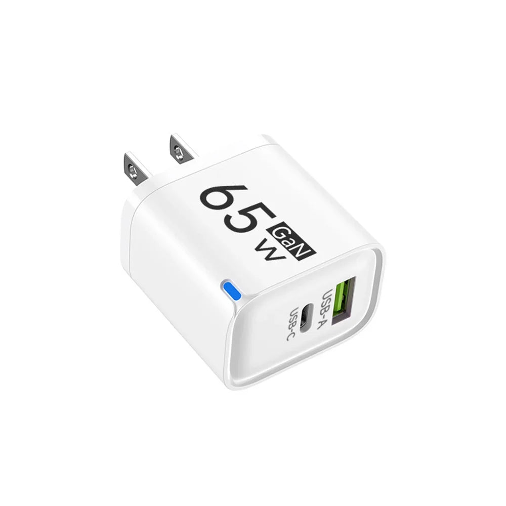 65W USB C High Speed Charge Charger Fast Charging Phone AdapterFor iPhone Honor Xiaomi Huawei Samsung Oneplus Type C GaN Charger