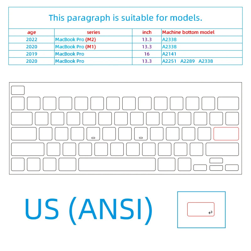 Transparent Matte Keyboard Stickers for MacBook Us Qwerty Blank Keycap Labels Decal Protector Replacement Keyboard Key Stickers