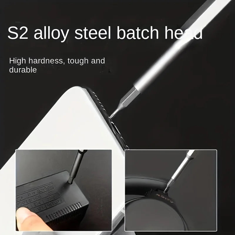 25 in 1 mini screwdriver set flat head and cross shaped smal