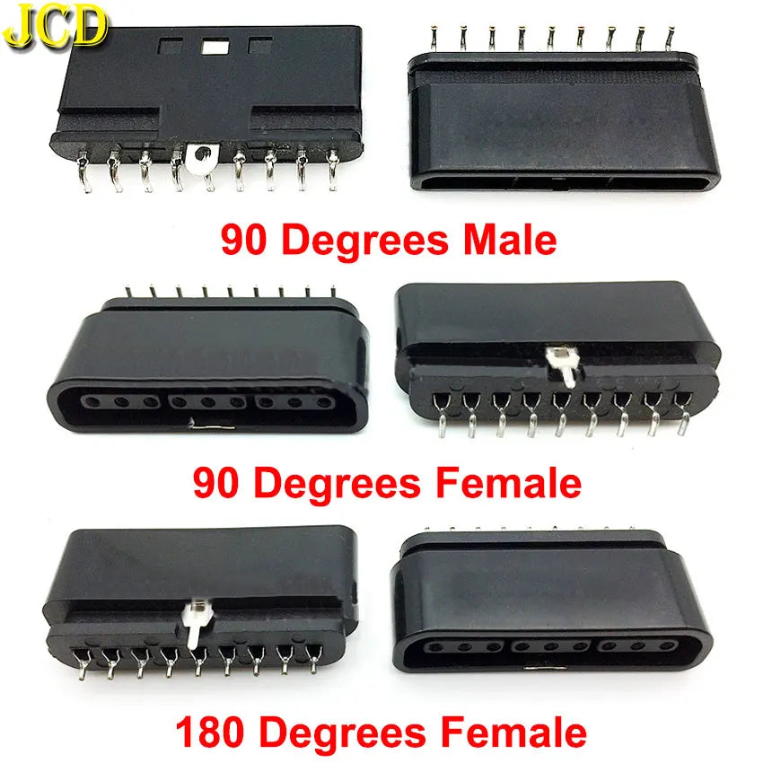 JCD 1 Pieces Replacement 9 Pin 90 180 Degrees Game Controlle