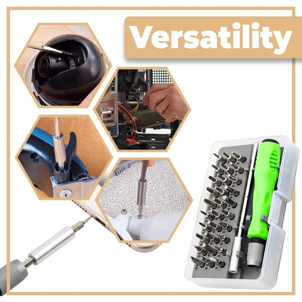 Mini 32-in-1 Precision Screwdriver Set Magnetic Phillips Bit
