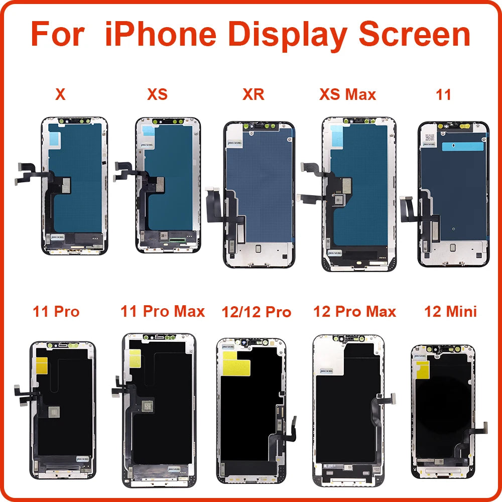 PINGSILING Screen INCELL For iPhone X XR XS MAX 11 12 13 Min