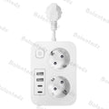 Bolantedz EU Plug 3250W 13A 250V Safety Switch European Powe