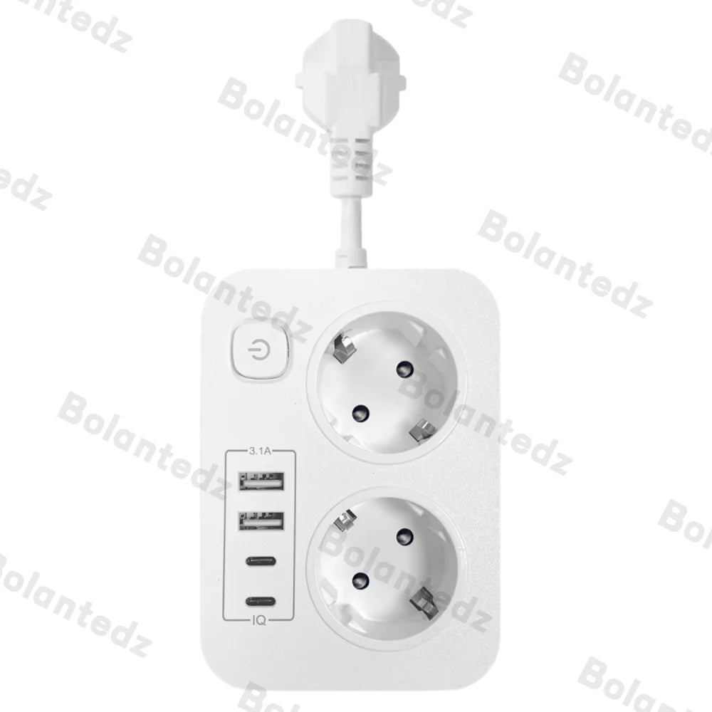 Bolantedz EU Plug 3250W 13A 250V Safety Switch European Powe