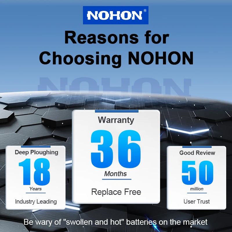 NOHON phone Battery For Apple iPhone 6 7 8 X XR XS 11 12 13 