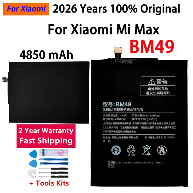 100% Original Replacement Battery For BM51 Xiaomi Mi Max 3 M