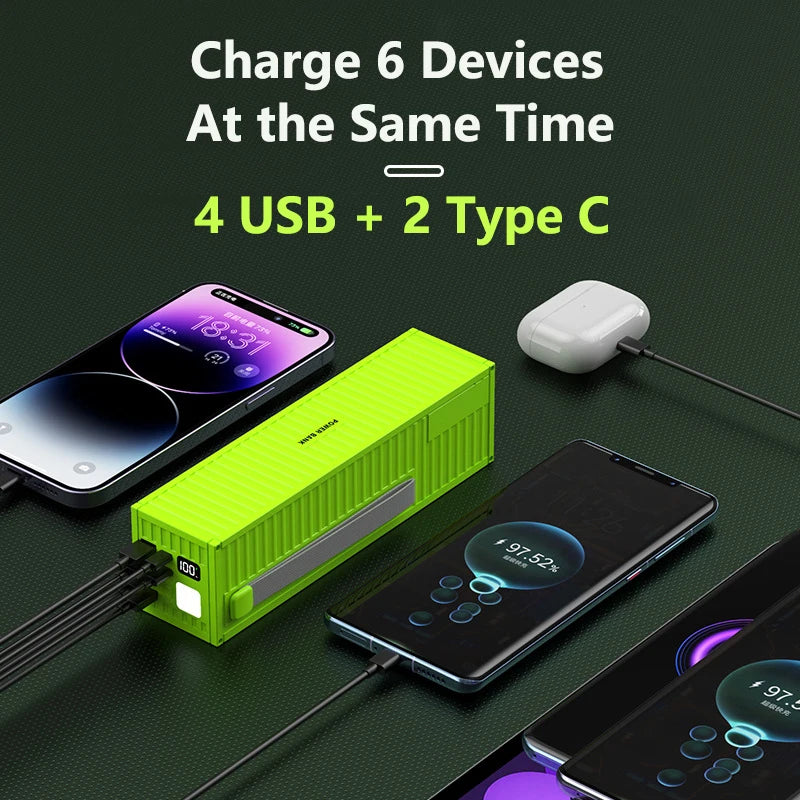 Power Bank 100000mAh 66W Fast Charging Portable Charger Stat
