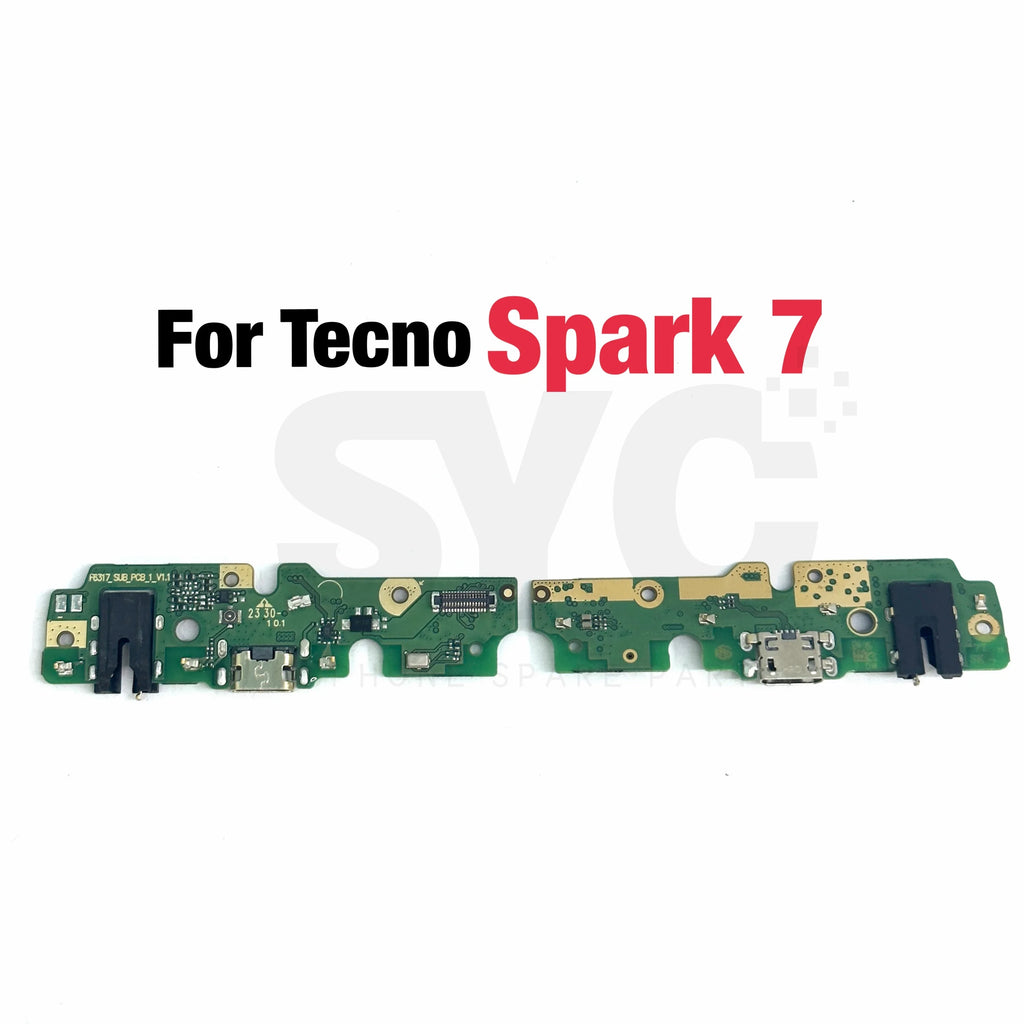 OEM For Tecno Spark 7 6 Air Go USB Charging Dock Board Port Connector Flex Cable For Spark 8 8C 8P 9 9T 10C KE5 KG5K Replacement