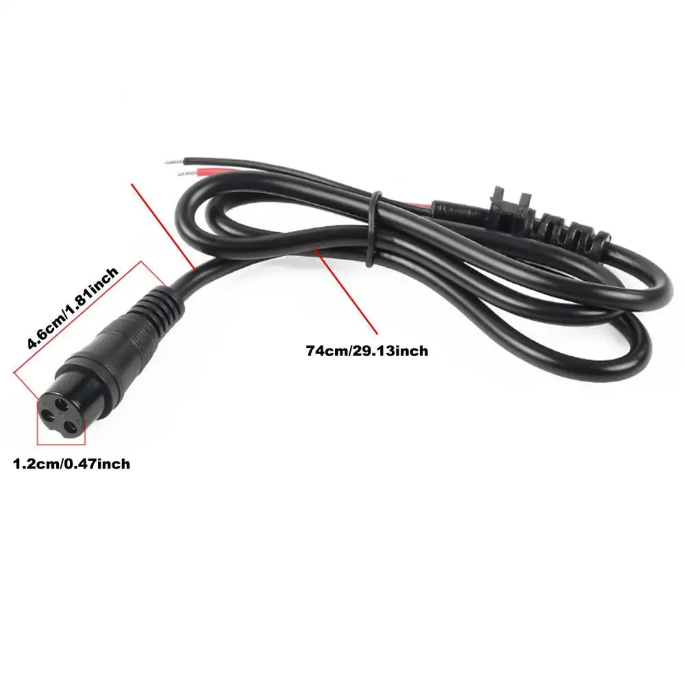 220V/10A Balancing Scooter Hoverboard 3 Pin Aviation Head Charger Plug Port Replace Charging Port Socket for Electric Scooters