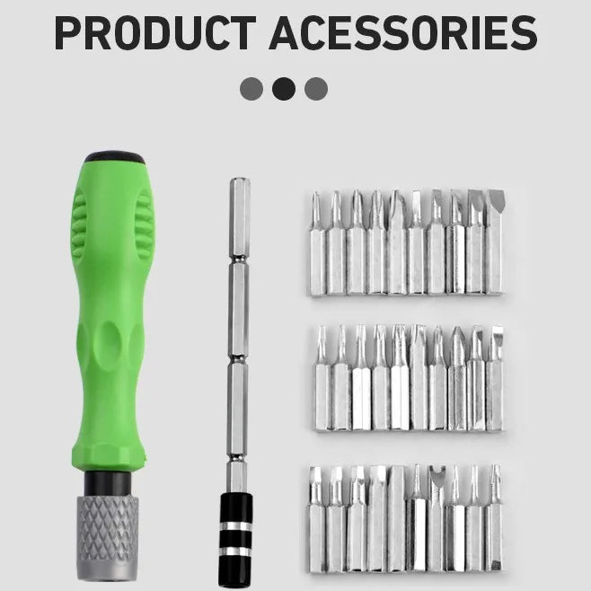 32 in 1 Mini Precision Screwdriver Set with Magnetic Bits Re