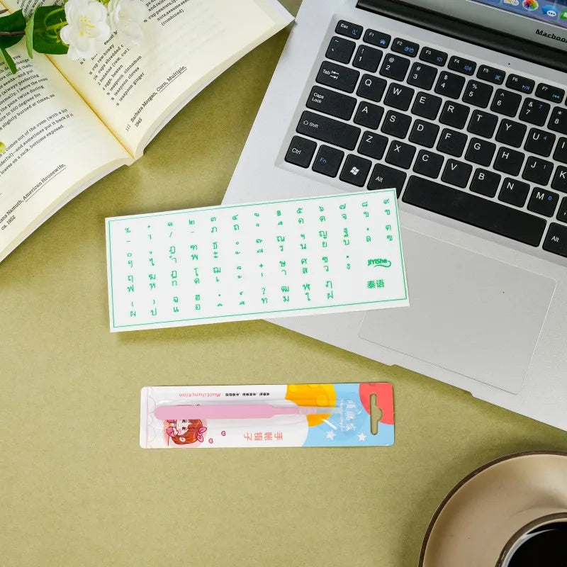 Thai Keyboard Transfer Thai Keyboard Transfer Stickers Waterproof Pvc Keycap Labels Decal for Laptop Desktop Pc Key Replacement