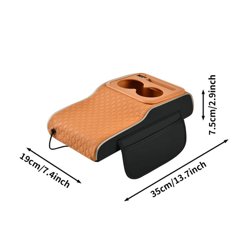 1 Multifunctional Car Armrest Box with Replaceable Cover Fea
