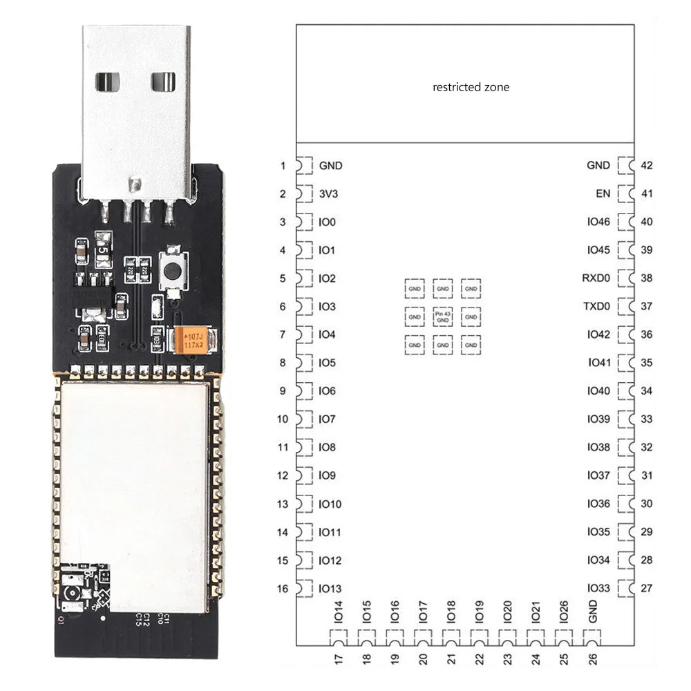 ESP32-S2 Development Board Compatible with PS4 9.0 Modded Fi