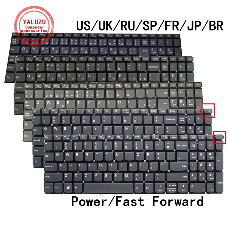 US/UK/RU/SP/FR/JP/BR Laptop Keyboard For Lenovo V130-15/V145