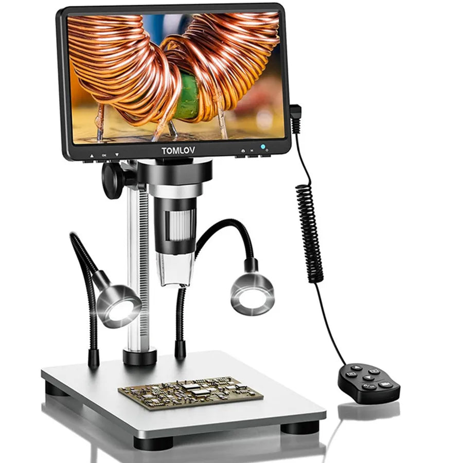 TOMLOV DM9 Digital USB Electronic Microscope 1080P 7 LCD Dis