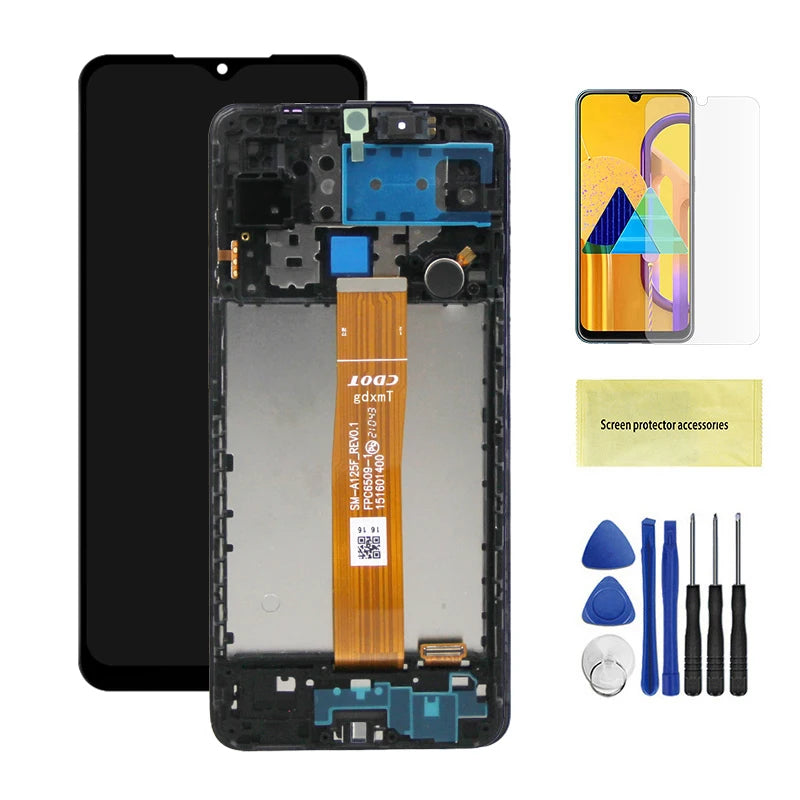 High Quality For Samsung Galaxy A12 A125F A125F/DS Display LCD Touch Screen With Frame Digitizer Assembly Replacement Repair