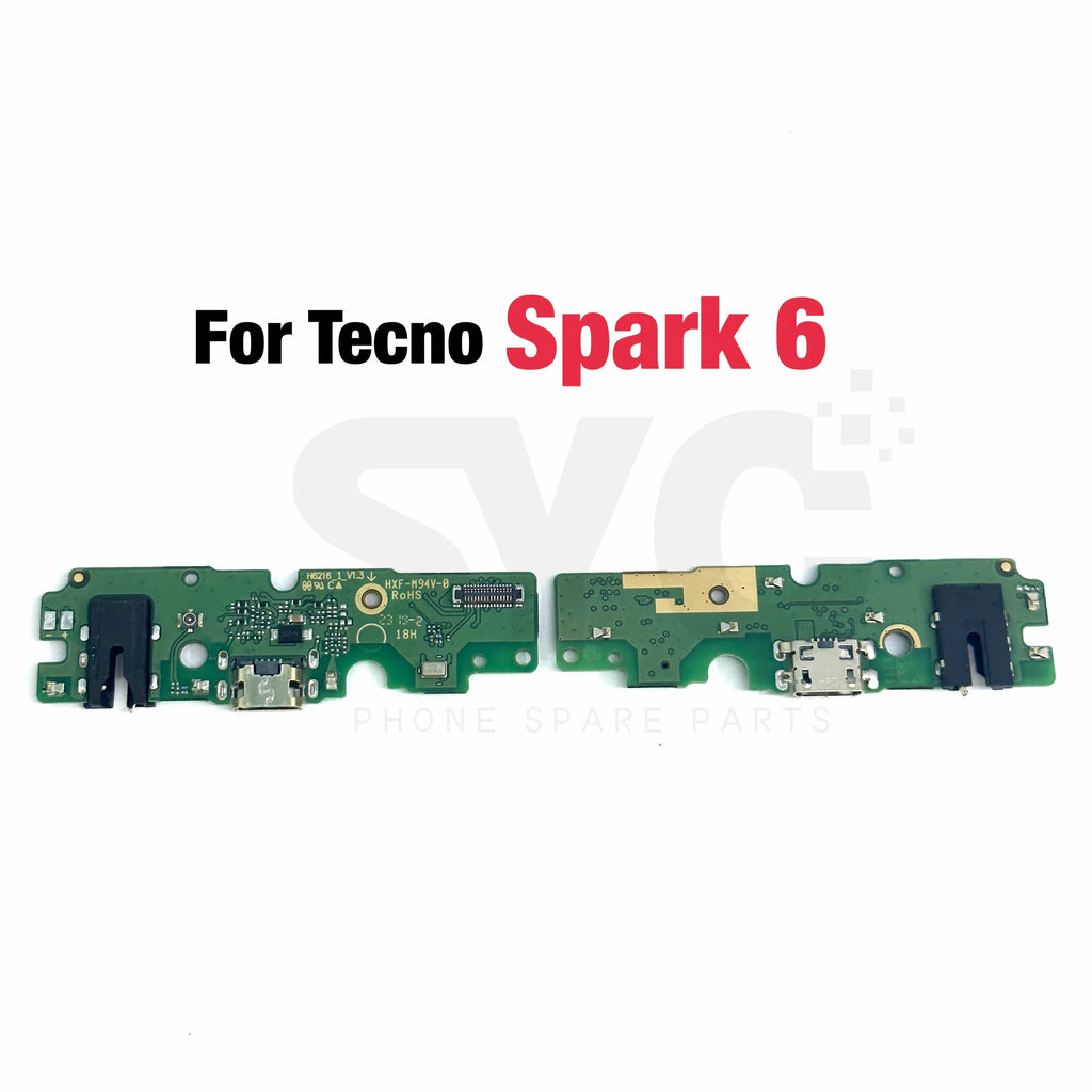 OEM For Tecno Spark 7 6 Air Go USB Charging Dock Board Port Connector Flex Cable For Spark 8 8C 8P 9 9T 10C KE5 KG5K Replacement