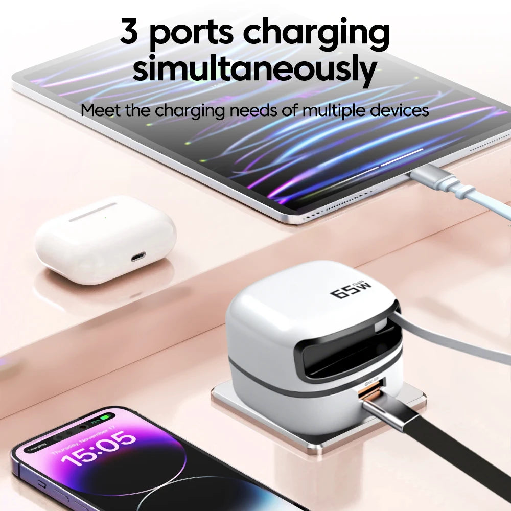 Elough 65W USB Type C Phone Charger Universal Travel Adapter
