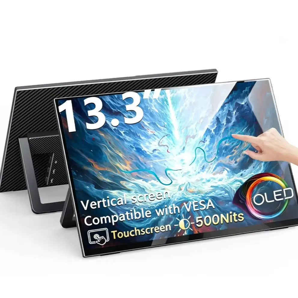 13.3 Inch Portable Monitor OLED FHD 1080P USB-C HDMI Touch S