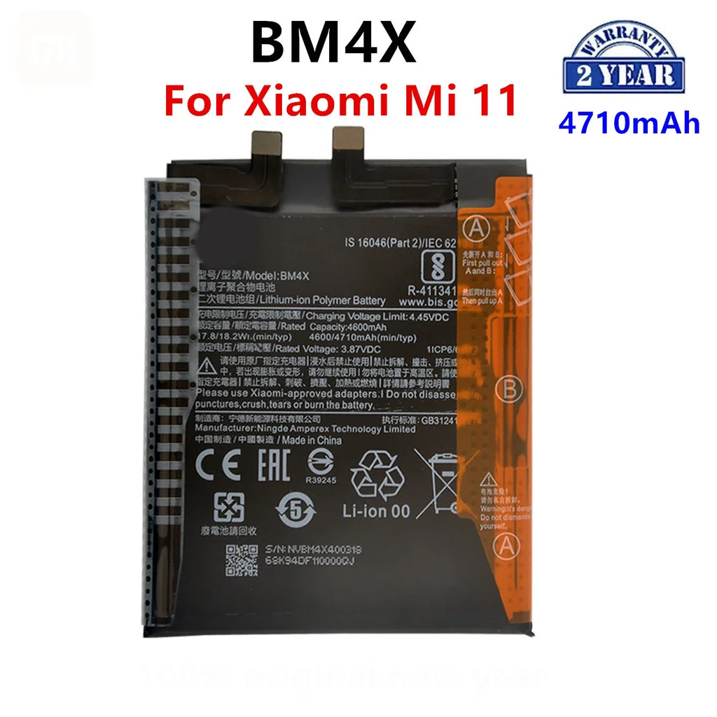 100% Orginal BM4X 4710mAh Battery For Xiaomi 11 Xiaomi11 Mi1