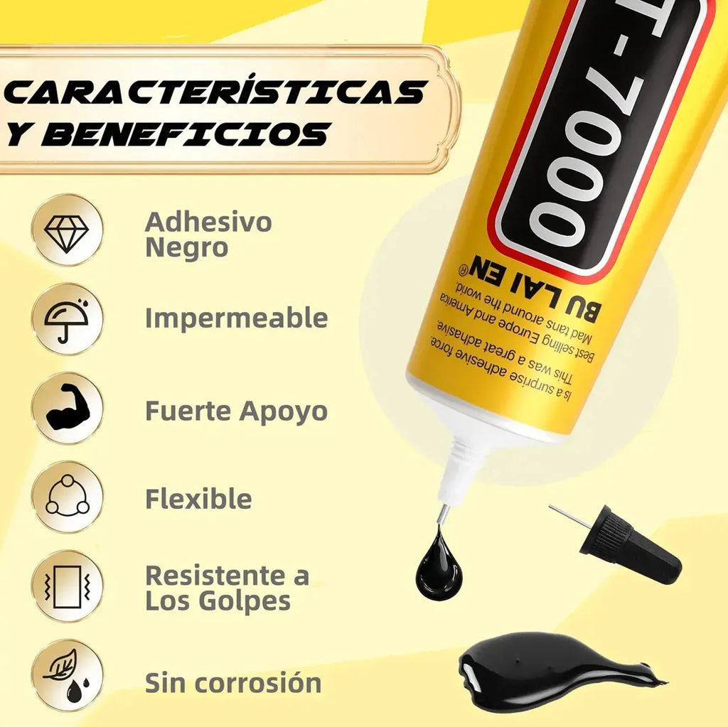 Black Glue T-7000 Semi-Fluid Black Adhesive Glue for Precisi