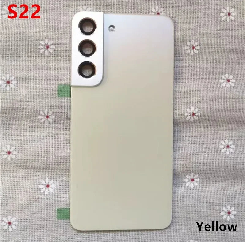 S 22 Housing For Samsung Galaxy S22 S901 Glass Battery Back Cover Repair Replace Door Phone Rear Case + Camera Lens